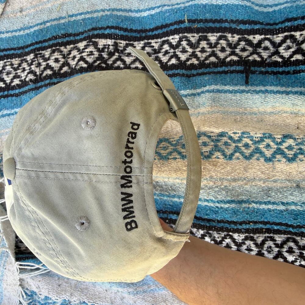 Vintage 2002 Boxer Cup BMW Motorcycles Motorrad Gray Blue Strapback Hat Cap VTG - Picture 4 of 5